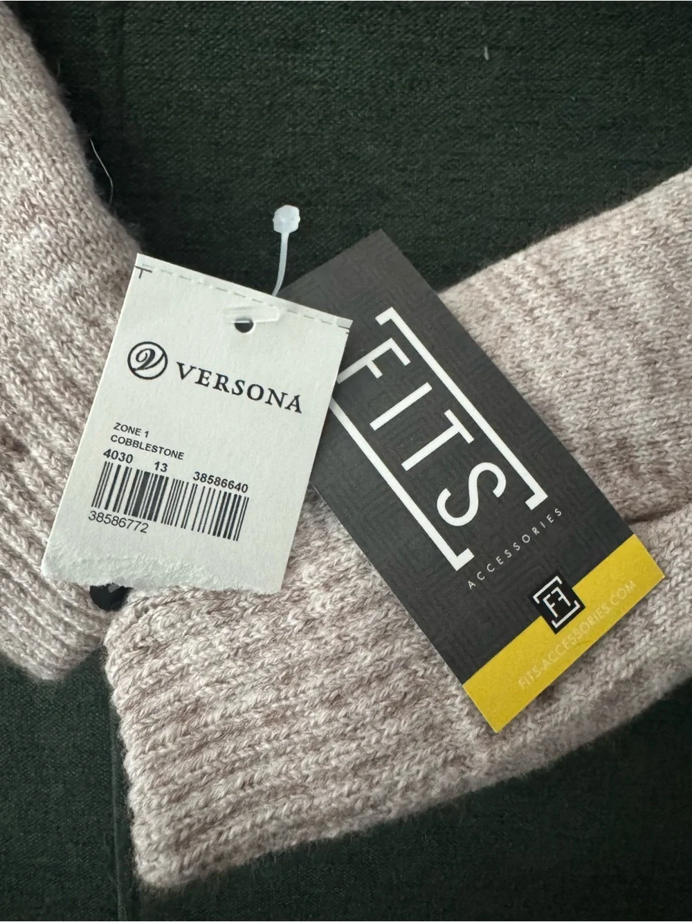 Versona Beige Bow Knit Women's Gloves